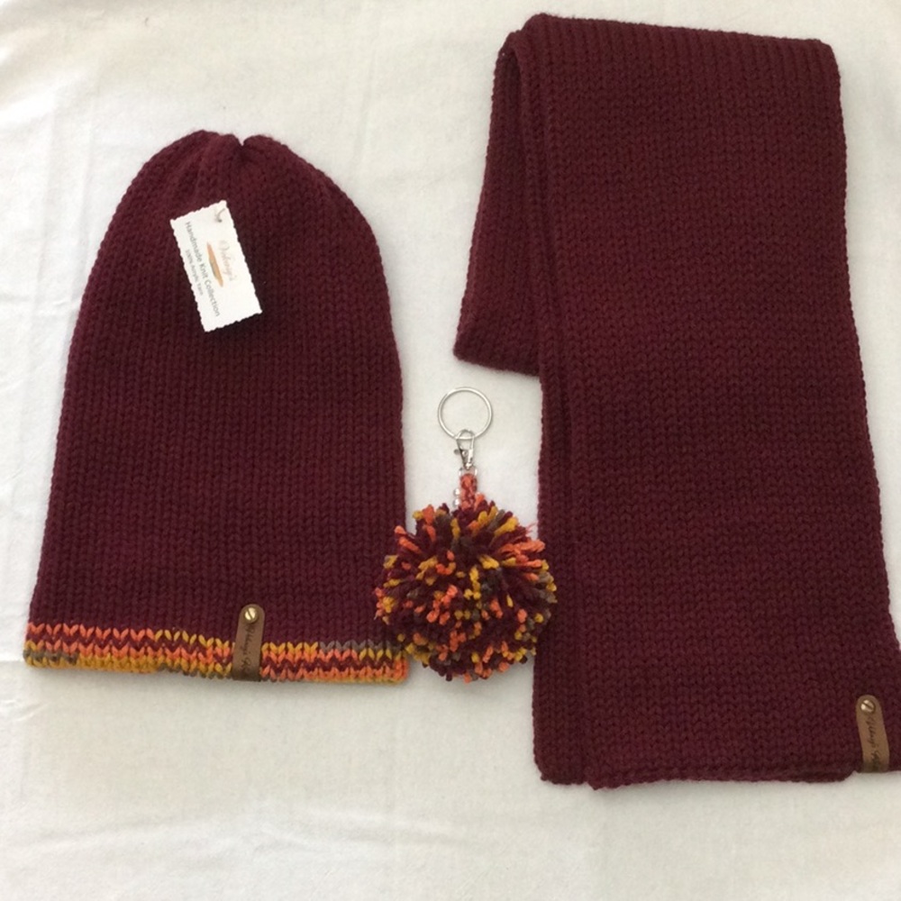 Brandy Knit Reversible Beanie and Scarf Collection + Key Ring (Item # 921)